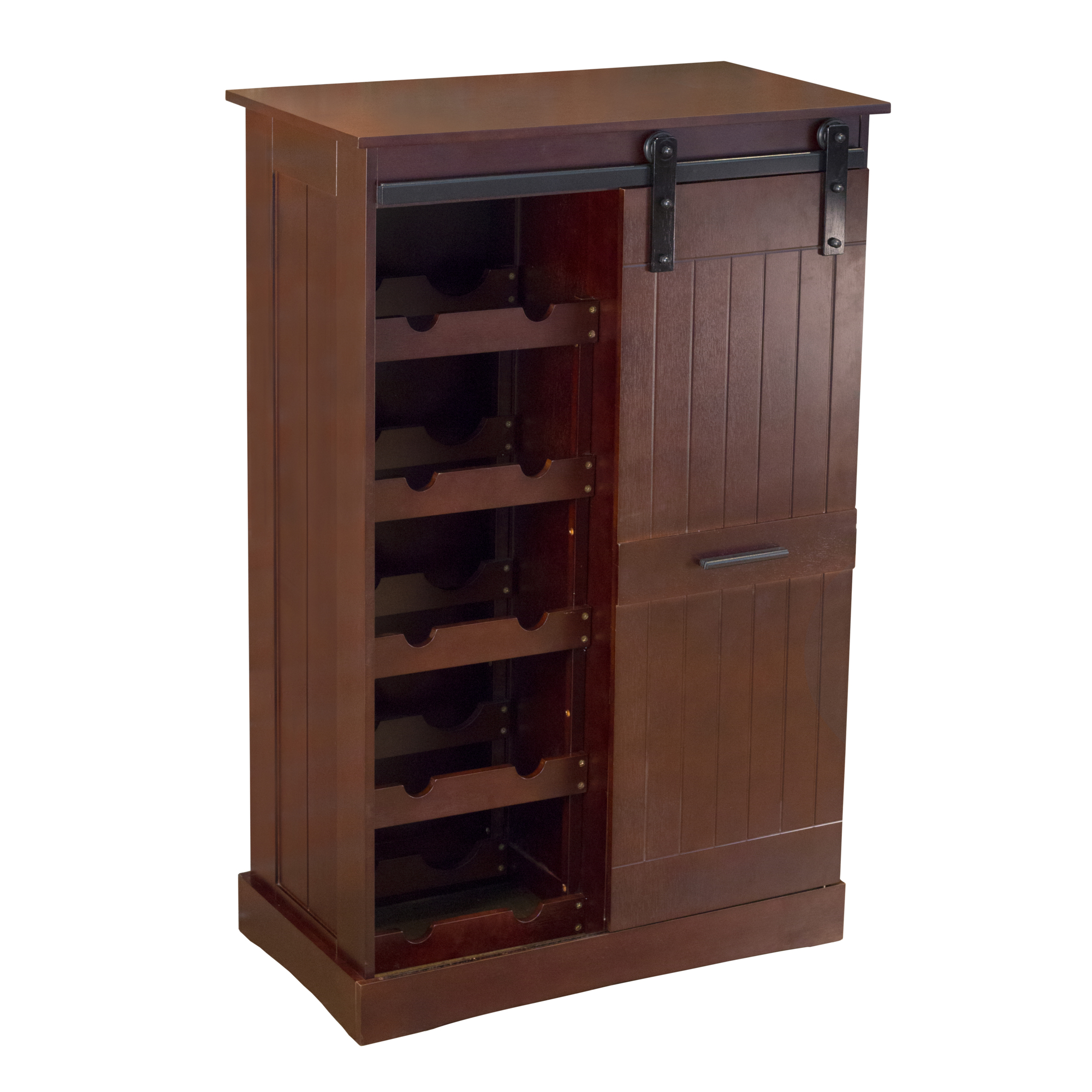 Merry Products, Oxford Bar Cabinet, Width 27.56 in, Depth 14.96 in, Material MDF, Model# WNR0051710800